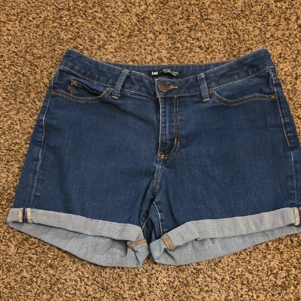 Lee Blue Jean Shorts with Cuffed Hems